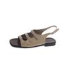 Fashion Sandals Women's Summer 2025 New Retro French Fairy Wind Beach Seaside Fashion Soft Flat Roman Shoes
