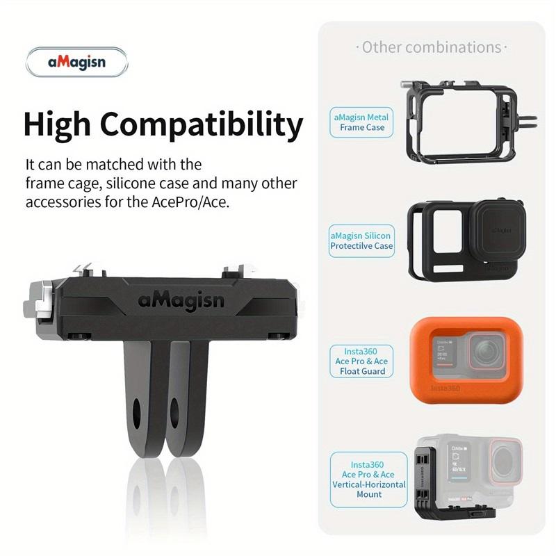 Insta360 AcePro/2/Ace Magnetic Quick Release Mount - Portable, Durable Plastic Bracket for Tripod & Selfie Stick Accessories