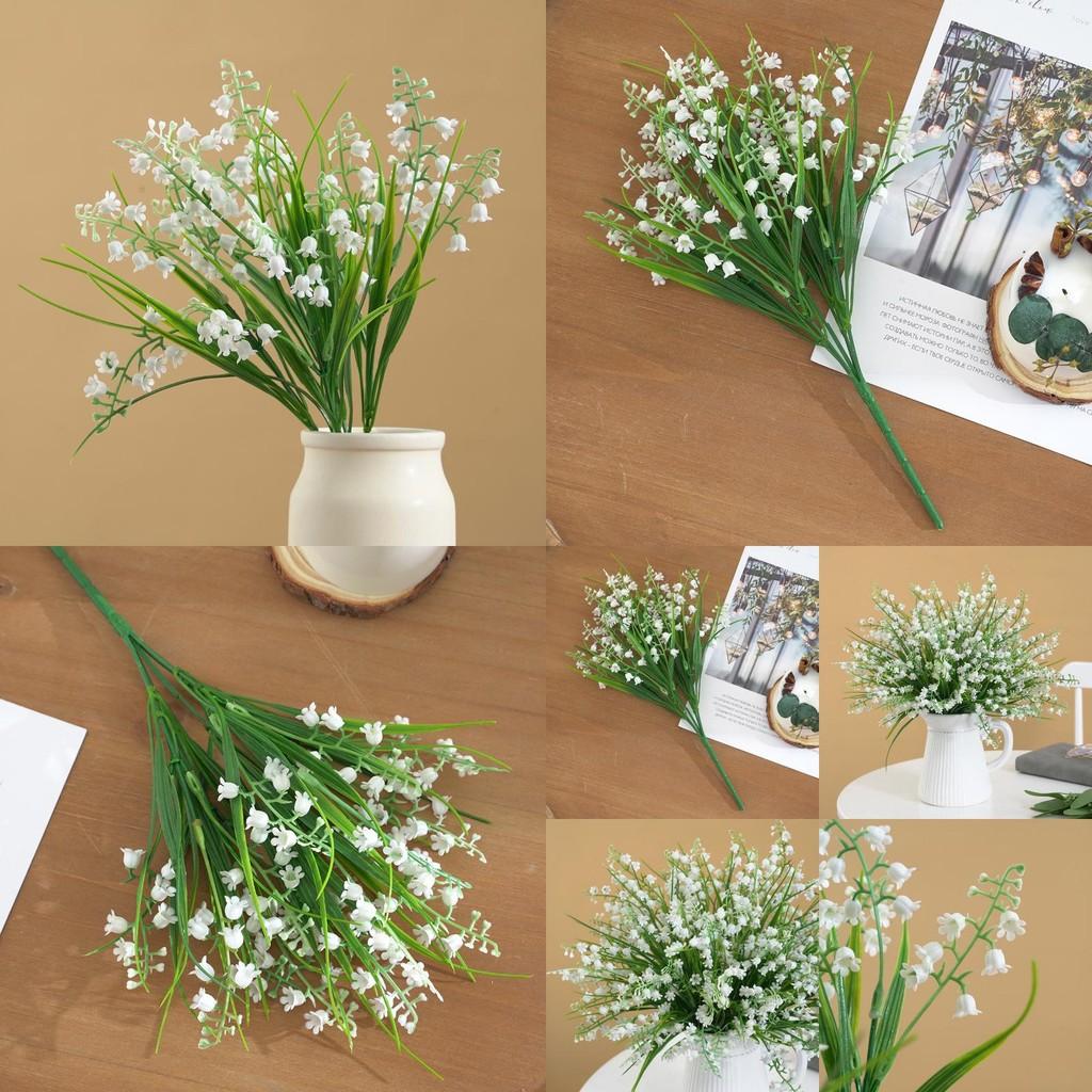 Convallaria Majalis Of The Valley Artificial Flowers Bouquet For Home Office Greenery