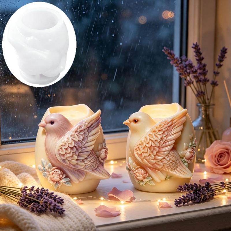 DIY Bird Container Molds for Casting Projects, Open-Top Flexible Craft Tool for Decorative Home Display Work for Projects