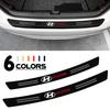 Car Styling Accessories Carbon Fiber Rear Bumper Trunk Anti Scratch Stickers For Hyundai Solaris Accent Azera Elantra Kona IX35 KK5