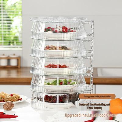 Multi-layer Dustproof Dish Cover & Insulation Lid for Leftovers In Home Kitchen