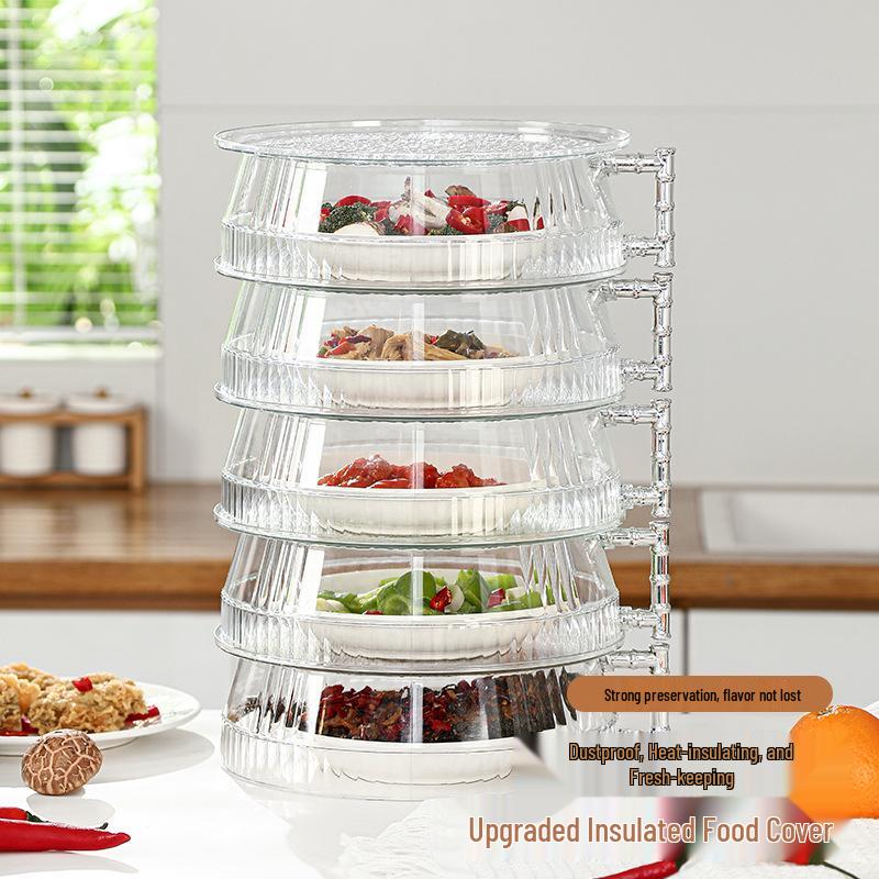 Multi-layer Kitchen Dish Cover & Food Insulation Lid Single Layer прозрачный