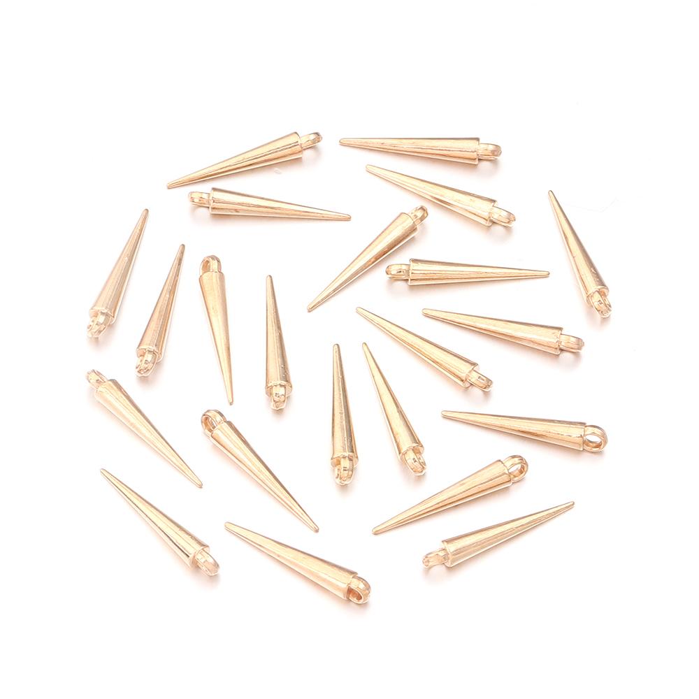 50-200pcs/lot CCB Cone Shape Charms Pendants Plastic Charms Beads For Jewelry Making DIY Bracelets Necklace Earrings Accessories