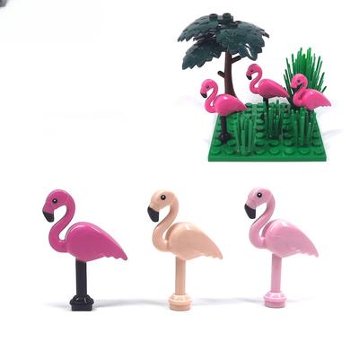 Small Particle Building Block Splicing Land Flying Animals Flamingo Flamingo Parts Ornament Toy