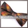 [One Limitation] Bow Tie, Check Pattern, FormalCasual, Wedding, Party, Stylish, Men's NK032 (Gray)