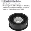 Drive Belt Idler Pulley for Land Rover Range Rover Sport 2009-2019 Serpentine Tensioner Pulley Idler No.LR039516/AJ813564/LR010725 Black 1 Pcs
