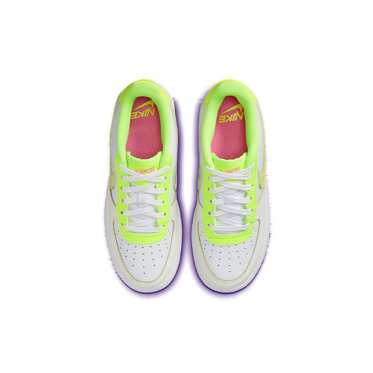 Nike Air Force 1 LV8 GS Acid Wash Kids Sneakers White Volt Pink-Glow DV1680-100