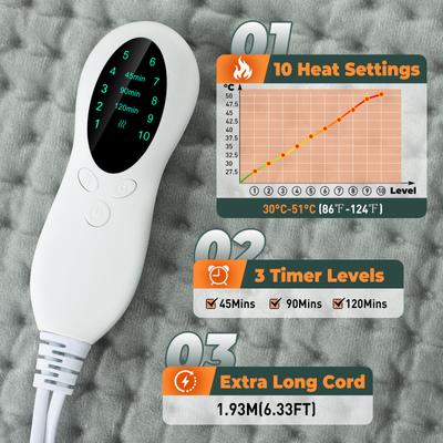 220V Large Size Heating Pad Home Office Back Legs Electric Warming Blanket 10 Heat Abdomen Menstrual Warmer Washable Thermal Mat