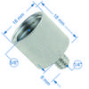 Adapter sleeve reduction tripod 1/4" male to 5/8" female aluminum 26 mm