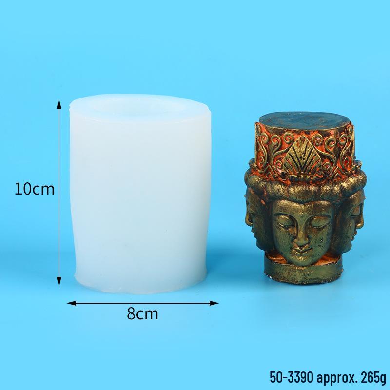 Buddha Statue Aromatherapy Candle Mold - DIY Indoor Decoration Ornament