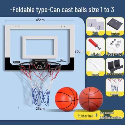 Jun Ding Ying Klappbarer Indoor-Wand-Basketballkorb