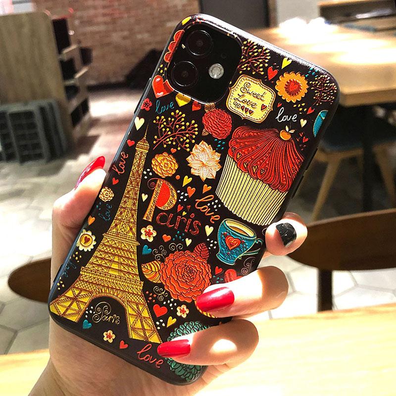 3D Relief Phone Case For Tecno Camon 19 Camon19 Pro Neo Case Floral Silicon Cover For Tecno Camon 19 Neo Case 2022 Fundas Coque