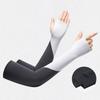 Two Fingers with Exposed Half Finger Ice Sleeves Thin Anti-UV Arm Sleeves  Cycling