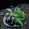 Suspended Island Fish Tank Decorative Creative Floating Stone Simulation Plants Caverns Crafts Ornaments Aquarium Accessories