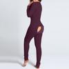 Kvinners Button-down funksjonell knepet klaff Jumpsuit for voksne