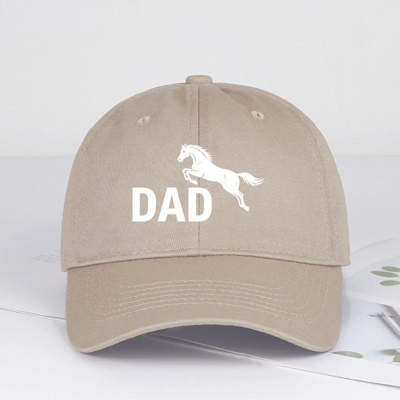 

MLFO DAD Galloping Horse Print SoftTop Baseball Cap Retro Style Daily Commute Outdoor Hiking Fathers Day Gift
