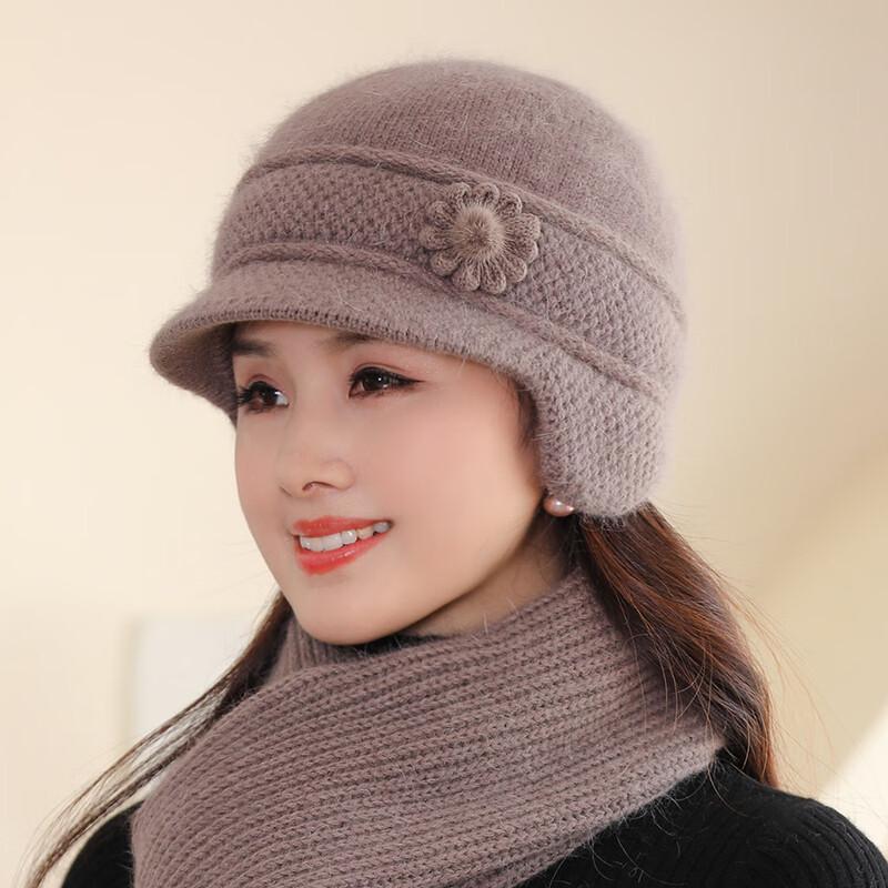 Women s Warm Rabbit Hair Bucket Hat