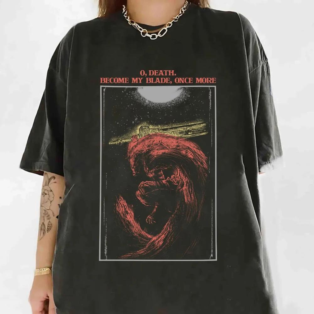 

Women s Plus Size Maliketh Black Blade T-shirt Cotton Breathable Fashionable and Versatile Unisex Streetwear Oversized 4XL