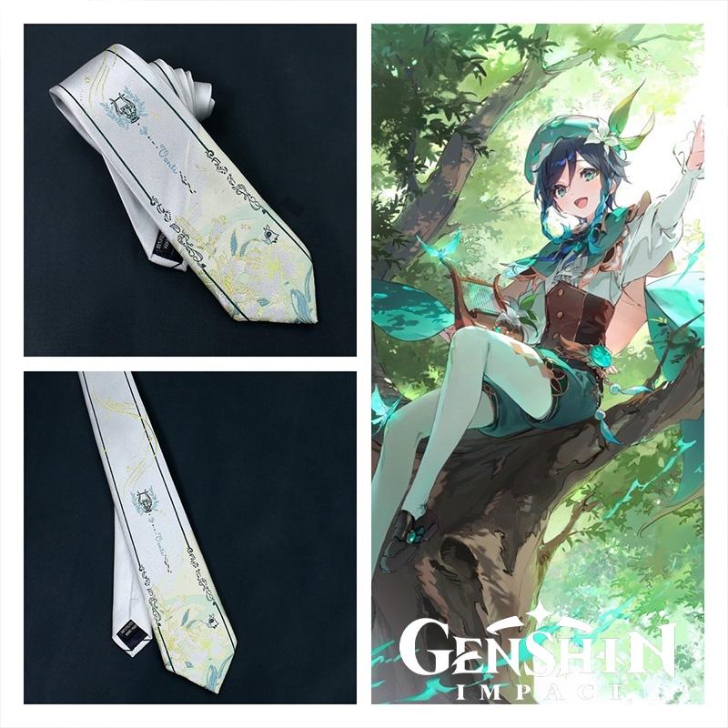 Genshin Impact Originalspiel Bard Windy Necktie Anime-Stil Krawatte für Jkdk Schulmode