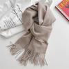Unisex Warm Long Scarf: Versatile Solid Color Shawl for Autumn & Winter