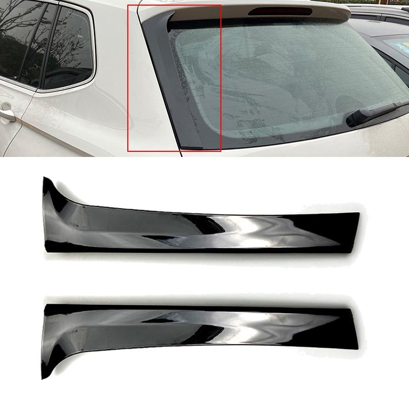 1 pereche, negru lucios, spoiler lateral pentru lunetă, capac pentru aripi laterale pentru VW Tiguan MK2 2017-2021