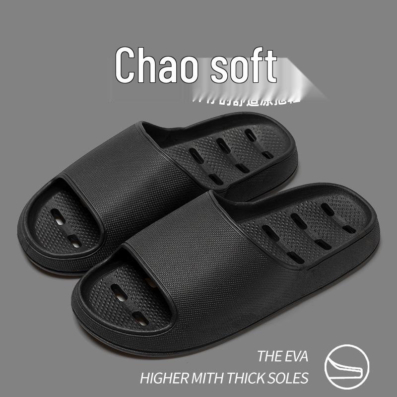 EVA Non-Slip Odor-Resistant Bath Slippers - Unisex, Hollow Design for Home, Hotel, or Bathroom.