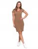 Women's Cotton Tube Dress Above the Knee Comfortable Elegant MORAJ M BEIGE