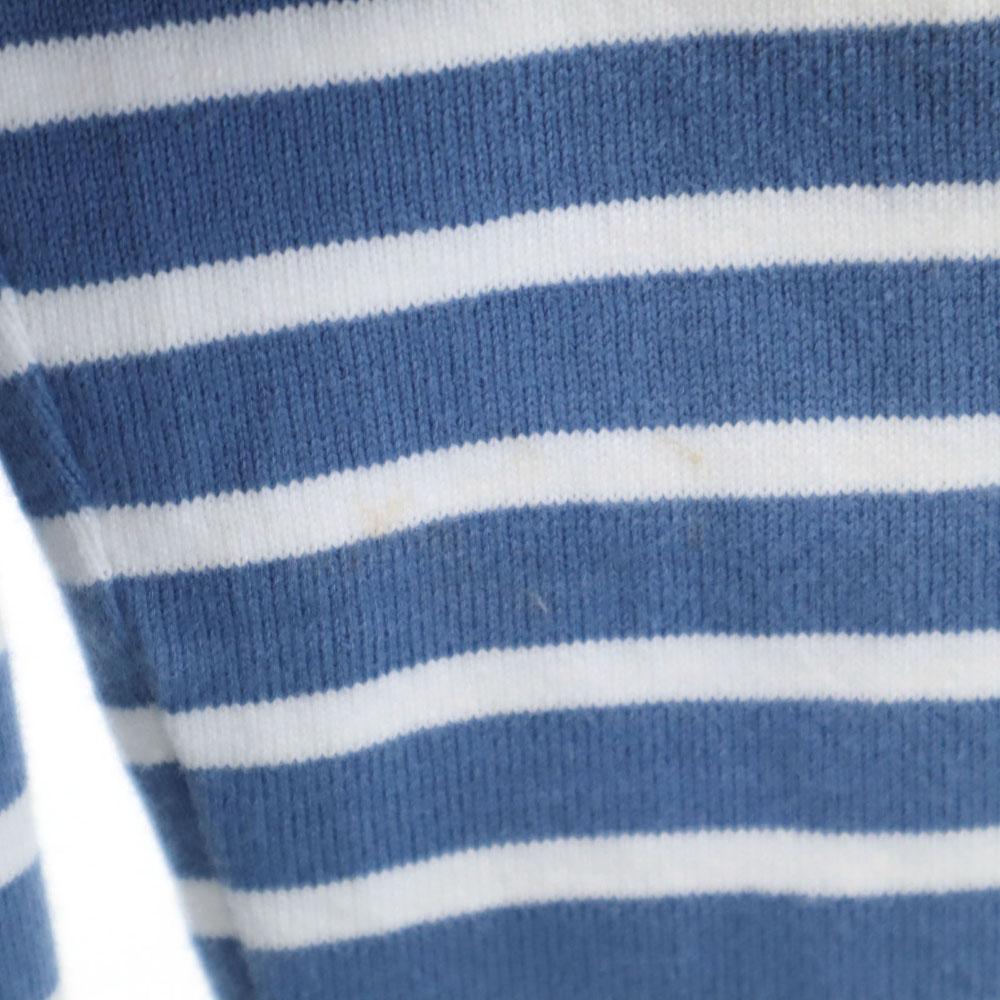 Nigel Cabourn made in Japan Border Pattern Long sleeve Cut 50 blue Men's Used