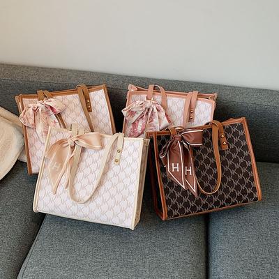 Große Kapazität Seidenschal Tasche neue Trend Mode Umhängetasche Internet Promi Einkaufstasche Textur Tasche Unterarmtasche Damentasche