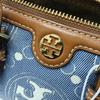 [Pre-Owned] T Monogram Zipper Closure Fabric And Leather Barrel Bag Mini - Fair #19B6XOQ