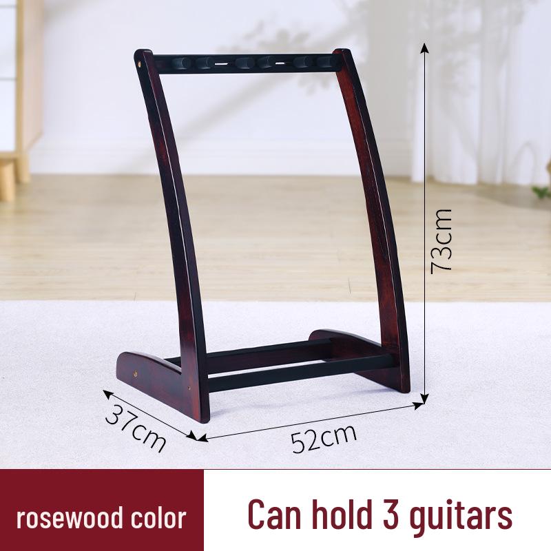 Solid Wood Multi-Guitar Display Stand with 5-Head and 3-Head Options