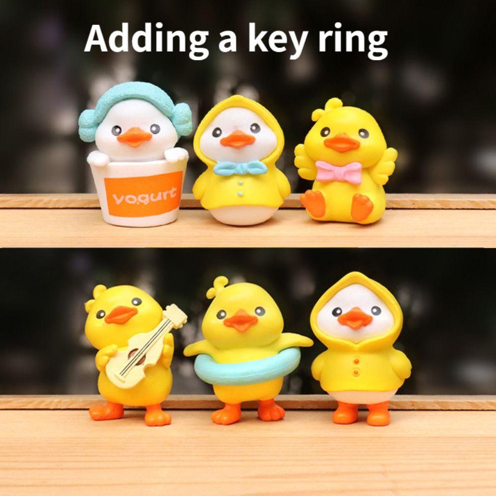 Accessories Handmade Models Toy Little Yellow Duck Action Figures Little Duck Doll Pvc Ornaments