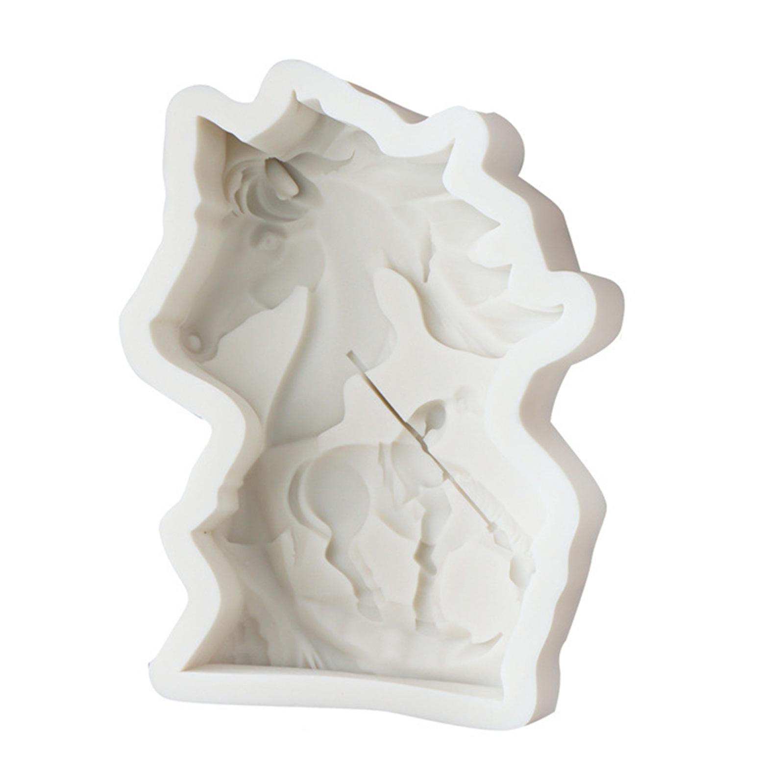 

Многофункциональная прочная силиконовая форма для свечей в форме головы лошади, двойные конструкции для креативного изготовления свечей и украшения дома