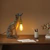 Black Dog Shape Resin Table Lamp with E26 Socket, Push Button Switch, Modern Unique Home Decor Night Light - Not Include Bulb