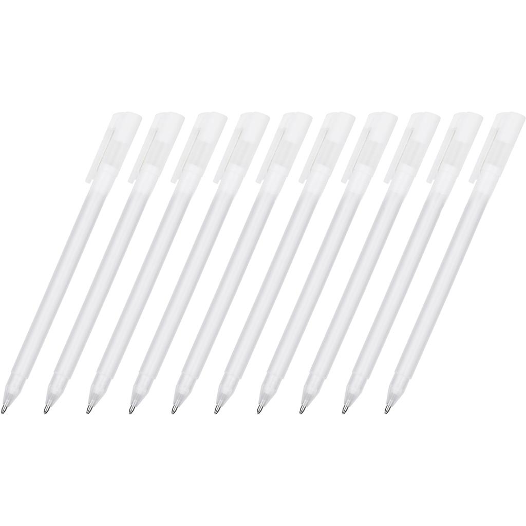 10Pcs High Light White Pen DIY Highlighter Marker Black Card Stationery Art Supplies