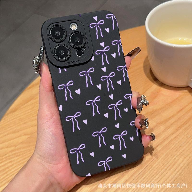 Bow for iPhone11/12/13/14/15promax Apple 16PROMAX Phone Case