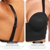 Sexy Strappy Bondage Push Up Bra, Seamless Molded Cup Shaping Invisible Lingerie for Women