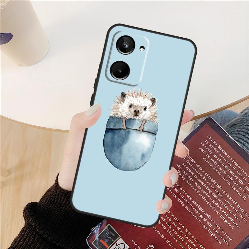 Tier Igel Hülle Für Realme C61 C67 C53 C55 C75 C51 C21Y C25S GT 6 6T 5 GT7 Pro 10 11 12 13 14 Pro Plus
