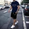 Men's Plus Size Summer Fitness Set: Casual Round Neck T-Shirt & Sports Shorts