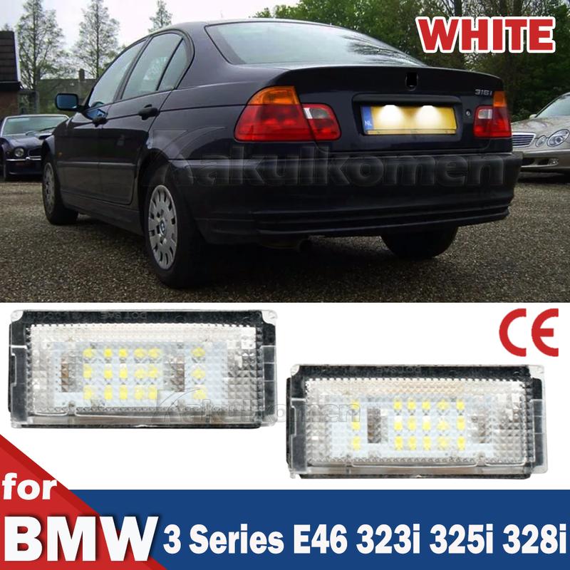 12V LED Number License Plate Light Lamp White CANBUS No Error For BMW E46 3 Series 323i 325i 328i 330i 335i 325xi 328xi 1998-03