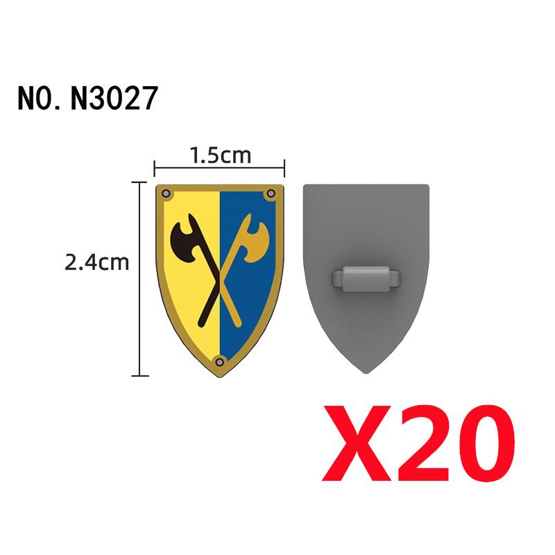 Medieval Castle Green Dragon Knight Building Blocks Figure Accessory Shield Vest Warhorse Cape Orc Flag Mount Wolf Toy Gift D123