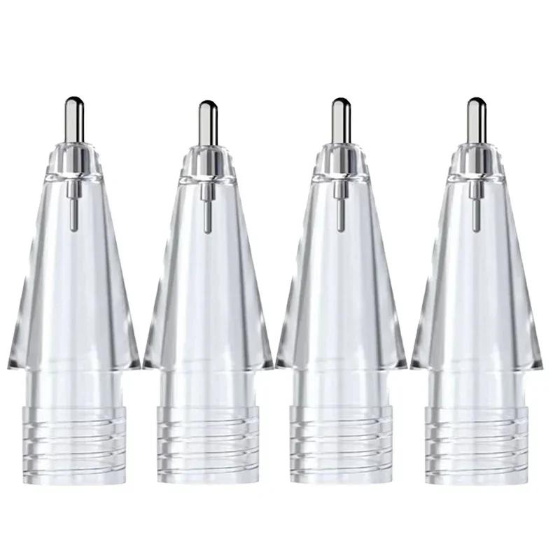 Replacement Pencil Tips For Apple Pencil 1 2 Generation 0.6mm Slim Nib Upgraded Mute Replace Anti-wear Transparent Pencil Tip