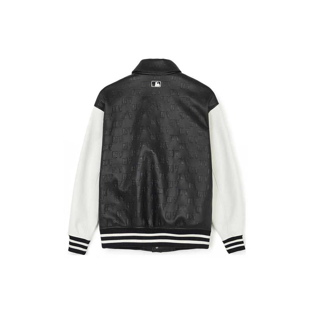 MLB Cara Varsity Jacket With Button Color Block Logo Unisex Jackets Black 3AJPM0241-50BKS