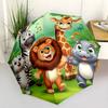 Jungle Animal Friends Portable Automatic Umbrella with 8-Rib Sturdy Construction All-Season Use Fashion Lovers Spiritual Gift