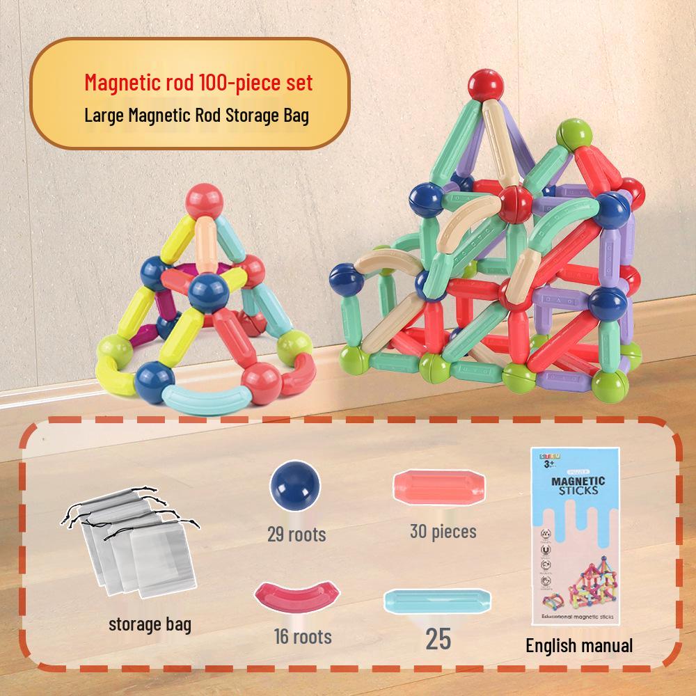 Large Magnetic Building Blocks for Children's Play and Relaxation