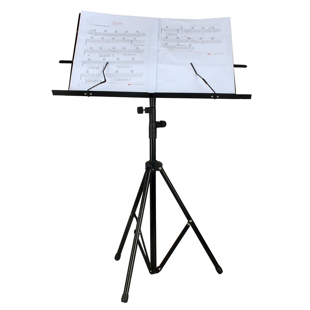 Foldable Music Sheet Tripod Stand Stainless Steel Desktop Music Stand Adjustable Holder With Bag Musical Instrument Accessories