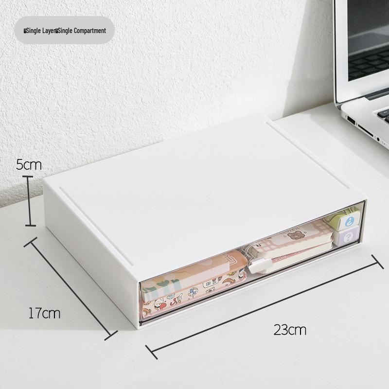 

Stackable Multi-Layer Desktop Storage Organizer for Cosmetics and Desk Essentials