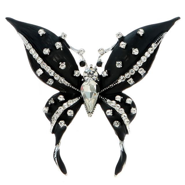 

Броши-бабочки со стразами для женщин, булавка с насекомыми, 2 цвета, модные украшения, новинка 2023 года