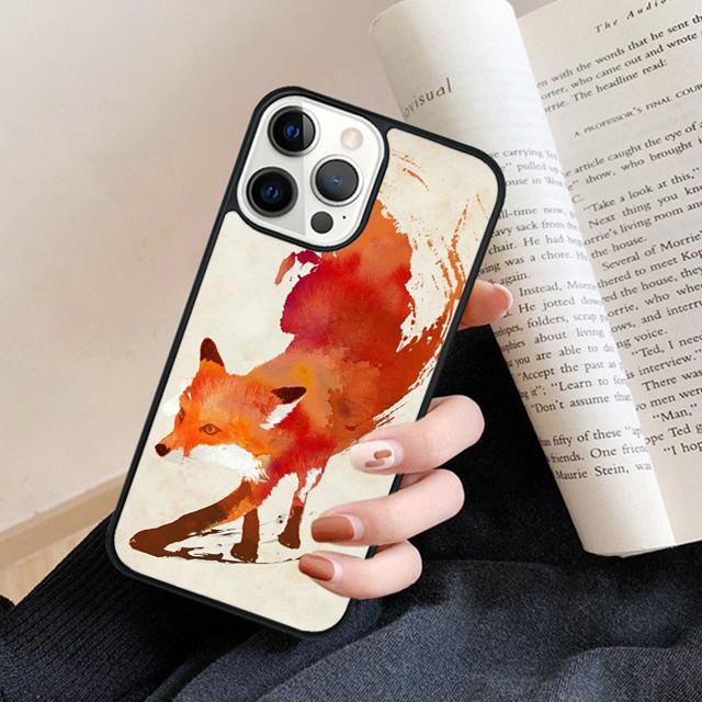 Kitsune Fox Art Phone Case Back Cover for iPhone 17 Air 16 15 14 13 11 12 Pro Max Plus Fundas Coque